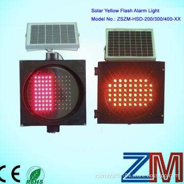 Traffic LED Solar Amber Flash Light/ Yellow Flashing Traffic Light with CE